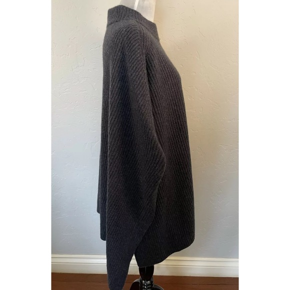 NWT Nordstrom Halogen Rib Cashmere Gray Sweater OS - Picture 4 of 5